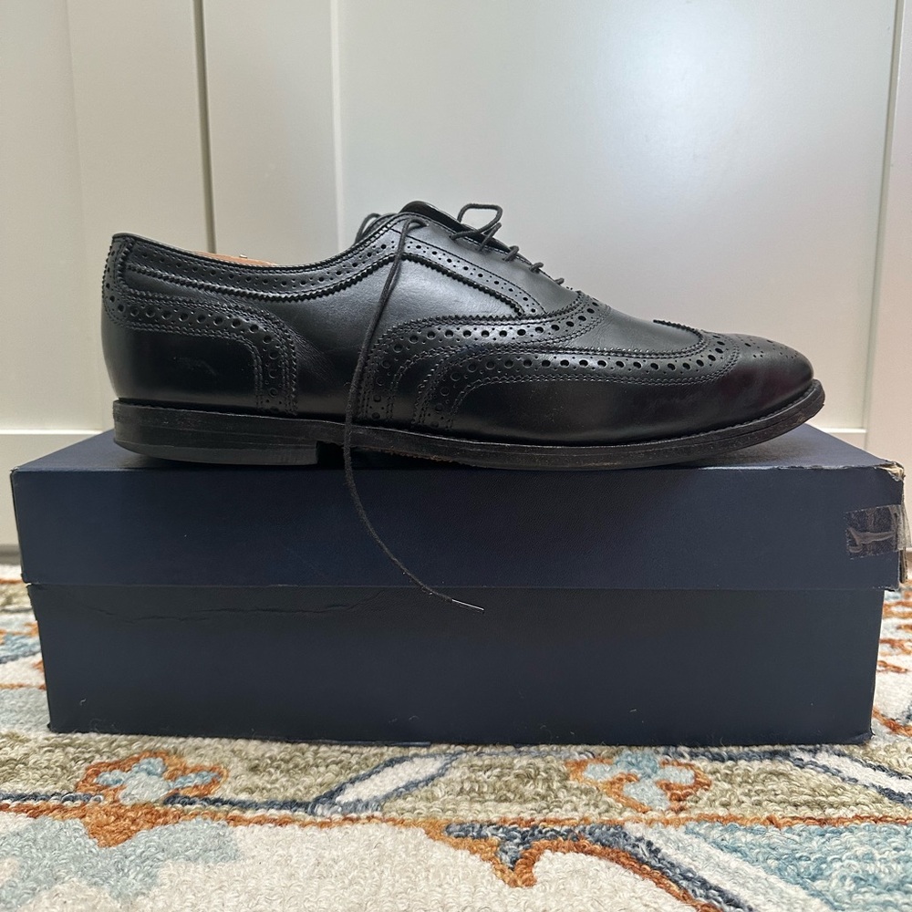 Allen Edmonds for Brooks Brothers McAllister Wingtip Oxford Dress Shoe (Black)